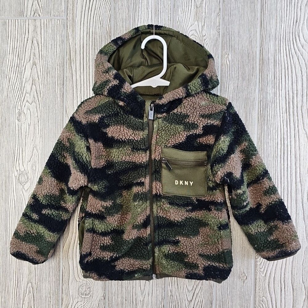 DKNY Kids Camouflage Sherpa Jacket
